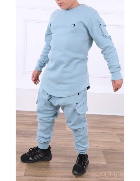 Ensemble qabail enfant sniper Neo bleu horizon