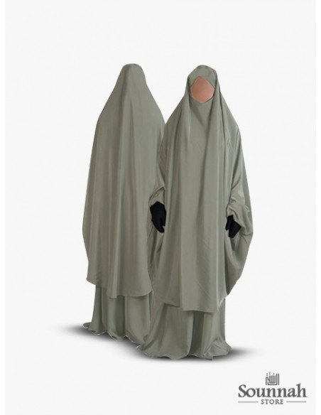 Jilbab/Jilbeb 2 pièces sarouel bleu nuit Al Manassik