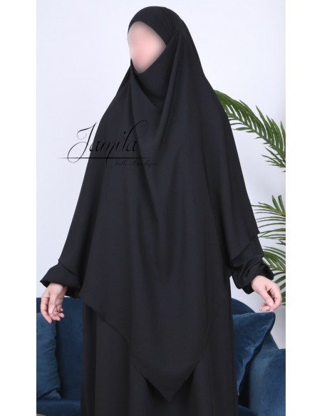 Khimar Jamila 2 sluiers black