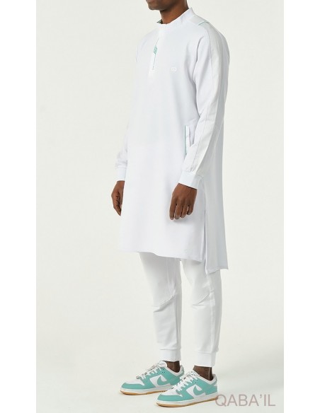 Qamis qabail qc Subtil blanc