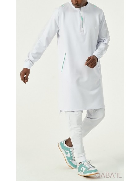 Qamis qabail qc Subtil blanc