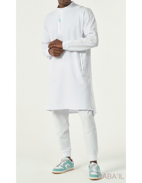 Qamis qabail qc Subtil blanc