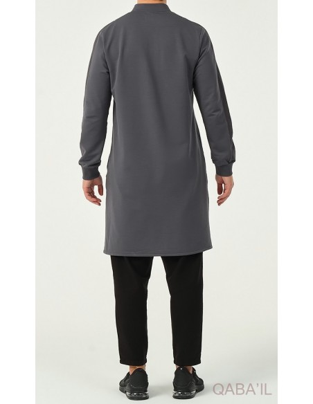 Qamis qabail qc Subtil gris anthracite