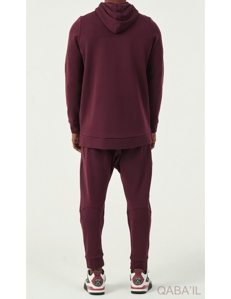 Ensemble qabail jacked relaxed premium bordo