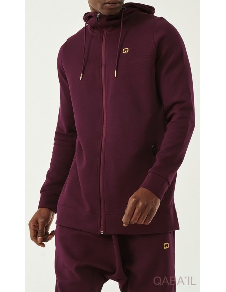 Ensemble qabail jacked relaxed premium bordo