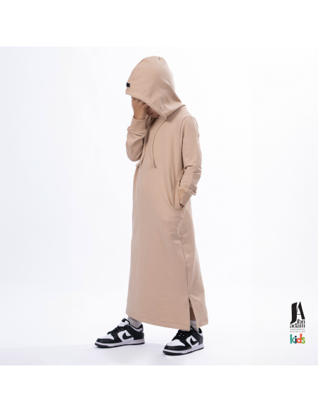 Qamis jogging enfant Ibn Adam beige