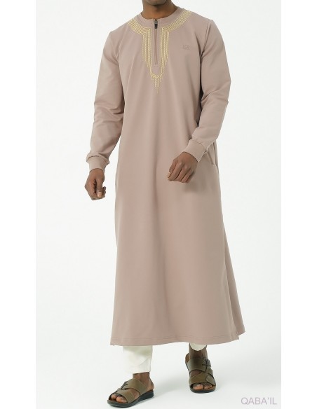 Qamis qabail Sham taupe