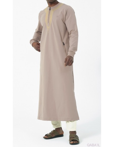 Qamis qabail Sham taupe