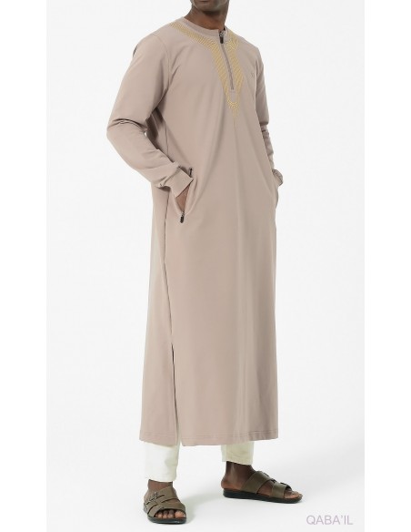 Qamis qabail Sham taupe