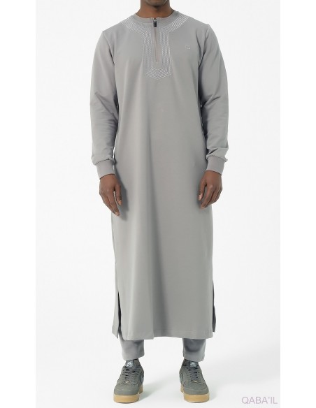 Qamis qabail amwaj gris