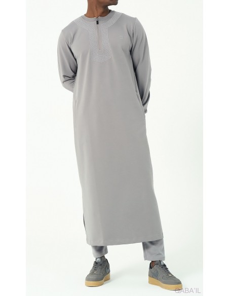 Qamis qabail amwaj gris
