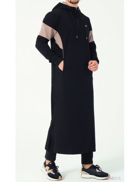 Qamis qabail Unik noir
