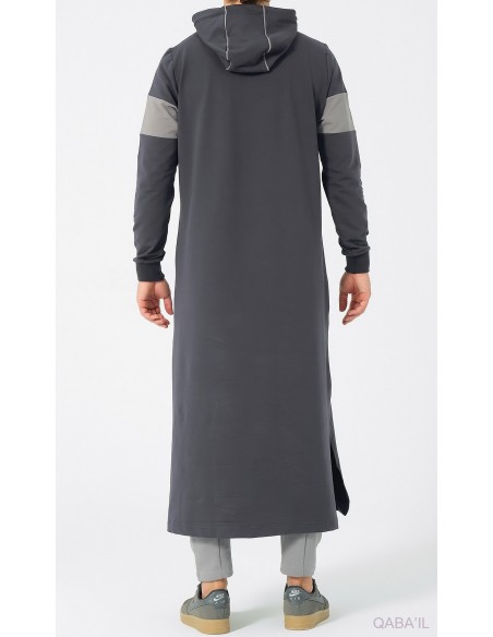 Qamis qabail Unik gris anthracite