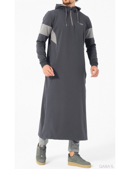 Qamis qabail Unik gris anthracite