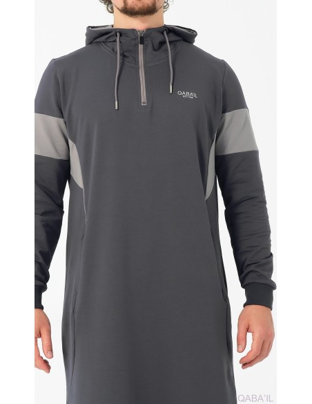 Qamis qabail Unik gris anthracite