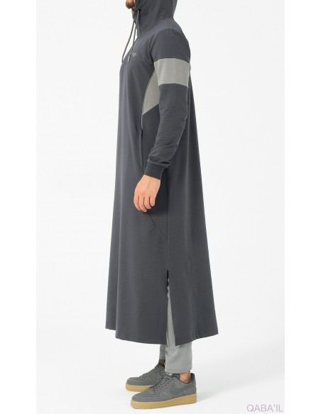 Qamis qabail Unik gris anthracite