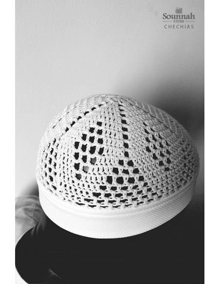 Chechia met band white ref : 689