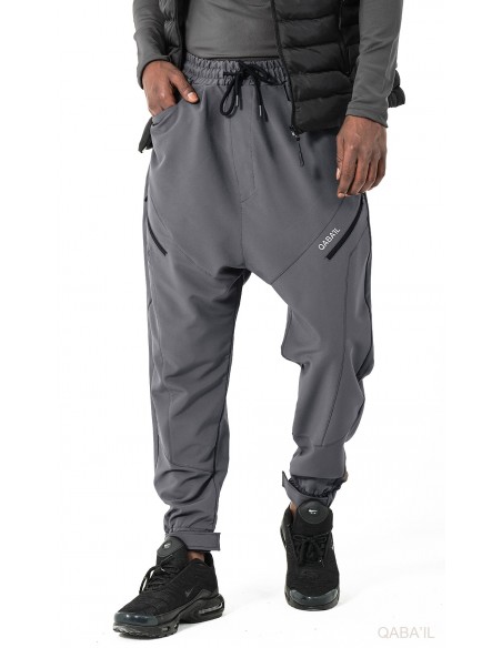 Sarouel qabail teknik gris anthracite