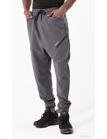 Sarouel qabail teknik gris anthracite