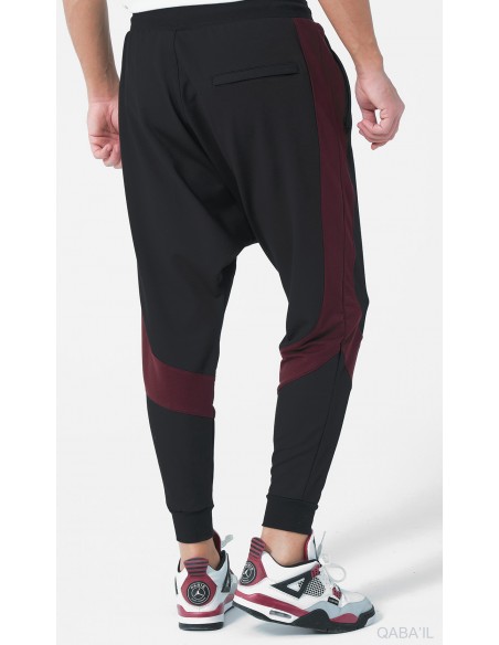Sarouel qabail performance Bi color noir / grenat