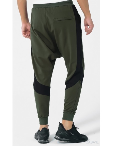 Sarouel qabail performance Bi color Kaki / noir