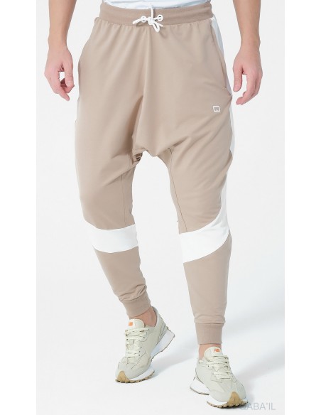 Sarouel qabail performance Bi color beige / blanc