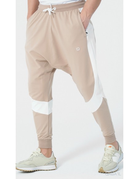 Sarouel qabail performance Bi color beige / blanc