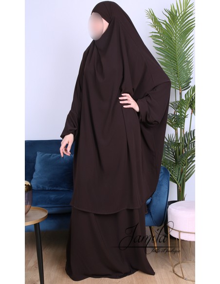 Jilbeb 2-delige rok Jamila bruin