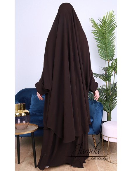 Jilbeb 2-delige rok Jamila bruin