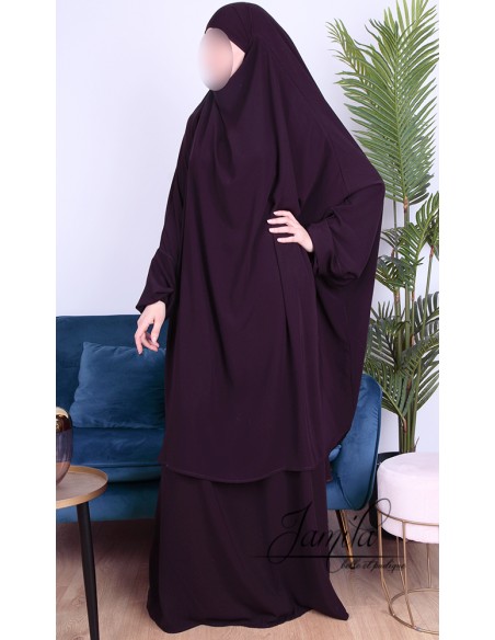 Jilbeb 2-delige rok Jamila bordeaux
