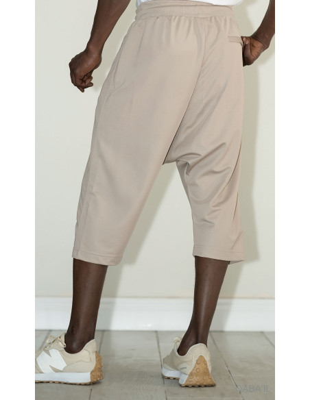 Sarouel pantacourt leger qabail beige