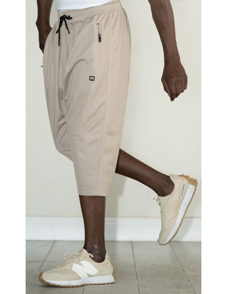 Sarouel pantacourt leger qabail beige