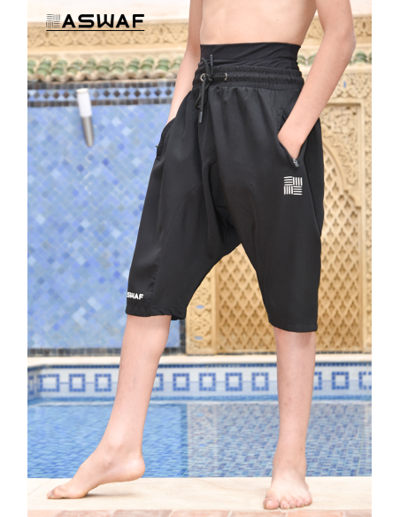 Saroual de bain enfant " Aswaf " noir