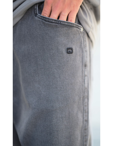 Bermuda jean qabail gris