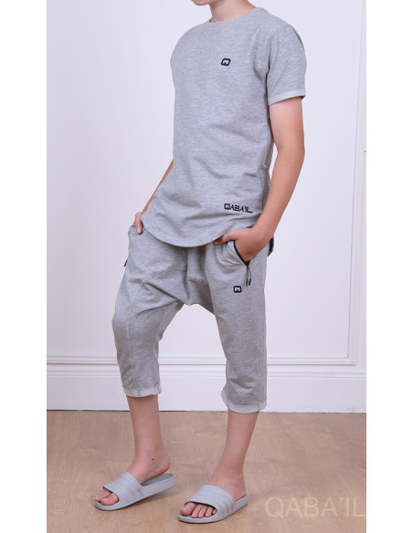 Ensemble Qaba'il nautik enfant gris chine
