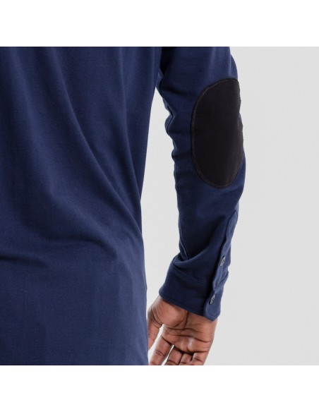 Polo dc jeans manches longues marine