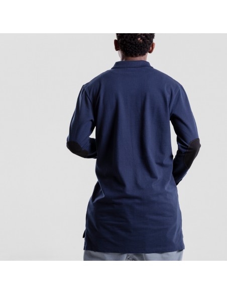 Polo dc jeans manches longues marine