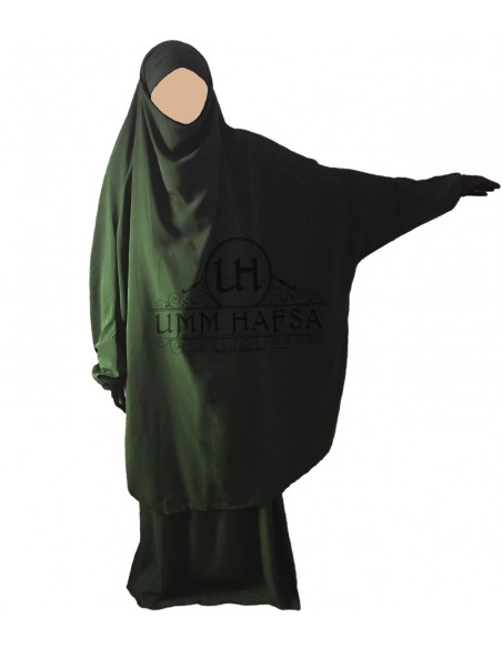 jilbeb umm hafsa 2 pièces classique kaki