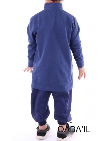 Polo qaba'il enfant bleu indigo