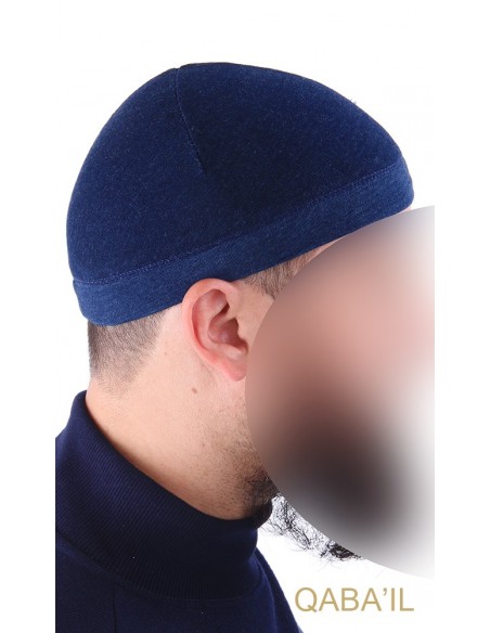 Bonnet qaba'il jean foncé