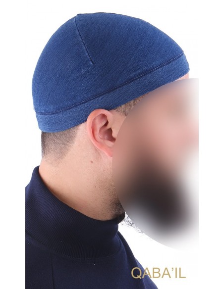 Bonnet qaba'il jean clair