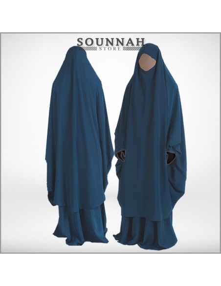 Jilbab/Jilbeb 2-teilig Rock blau Ente Al Manassik