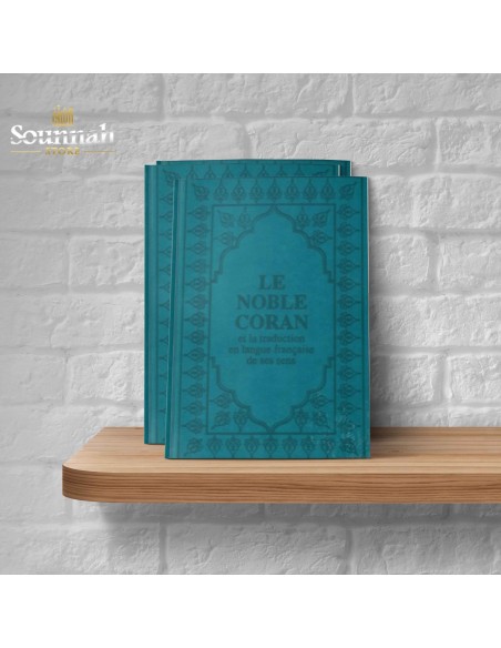 Coran arabe / francais turquoise