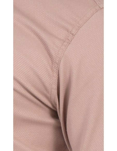 Chemise qaba'il gaufrée taupe