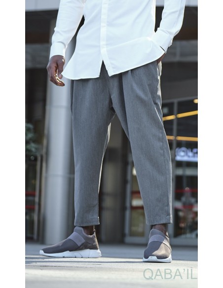 Chemise qaba'il gaufrée écru
