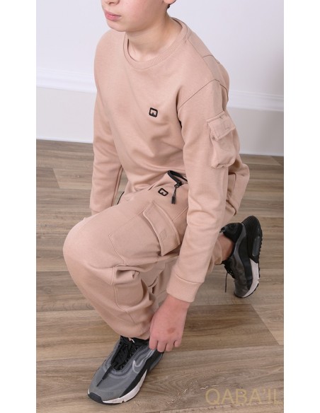 Qaba'il kindersluiperset beige