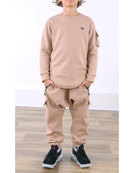 Qaba'il kindersluiperset beige