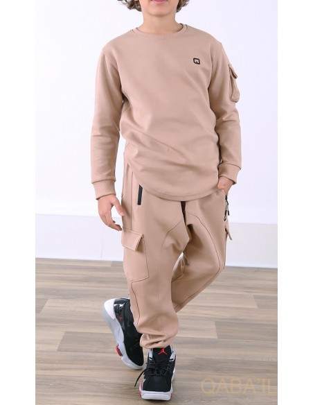 Qaba'il kindersluiperset beige