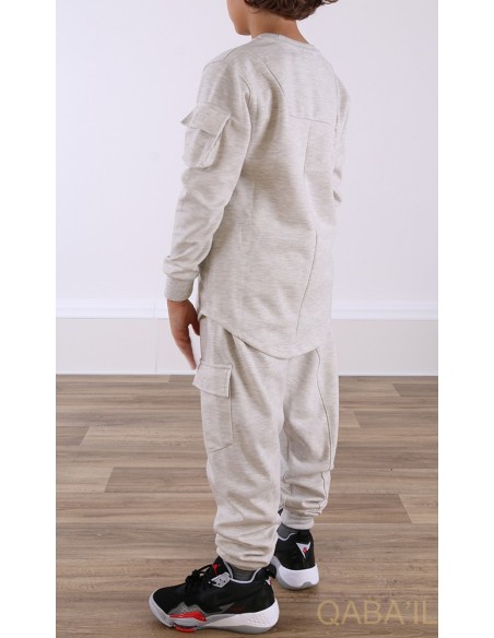 Ensemble Qaba'il sniper enfant blanc chiné