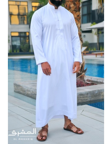Qamis bahreini " AL MASHRIQ " blanc